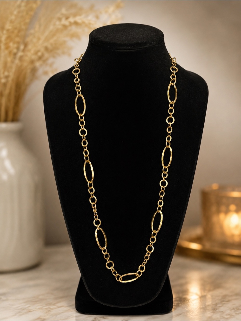 Banana Republic Gold Link Long Necklace